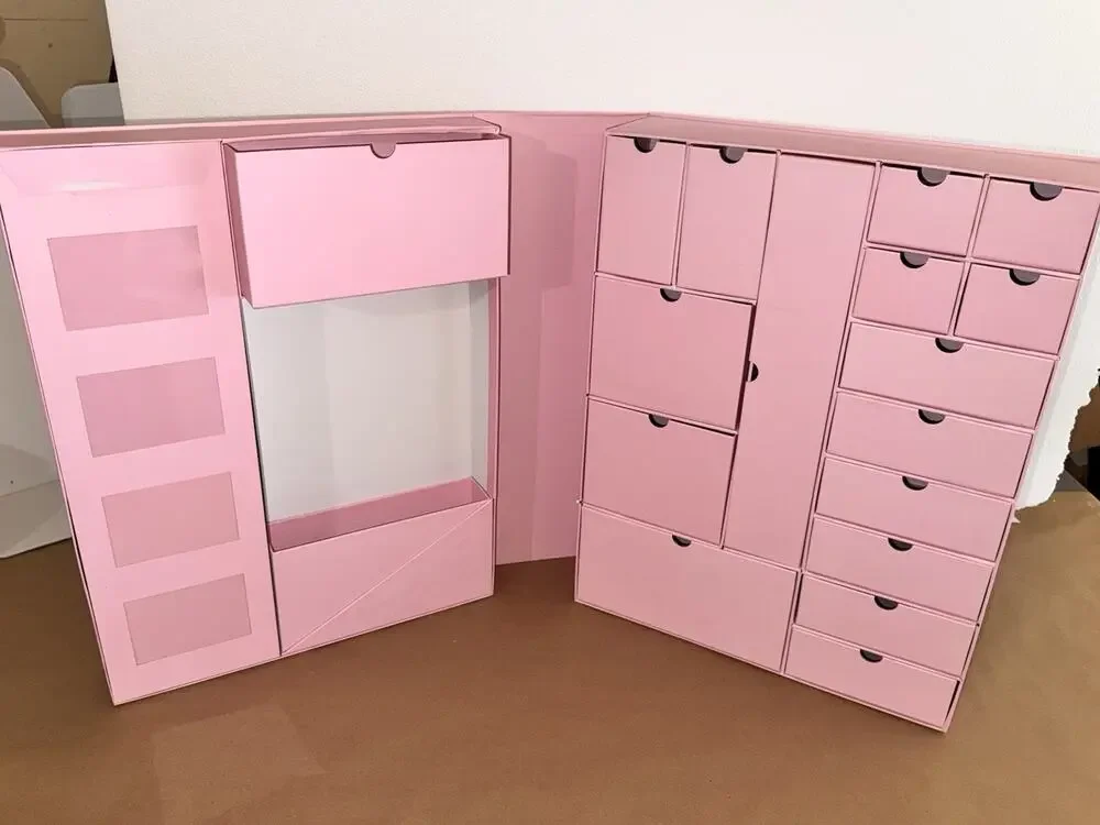 Pink Storage Organizer with Drawers New Open Box Minor Box Damage